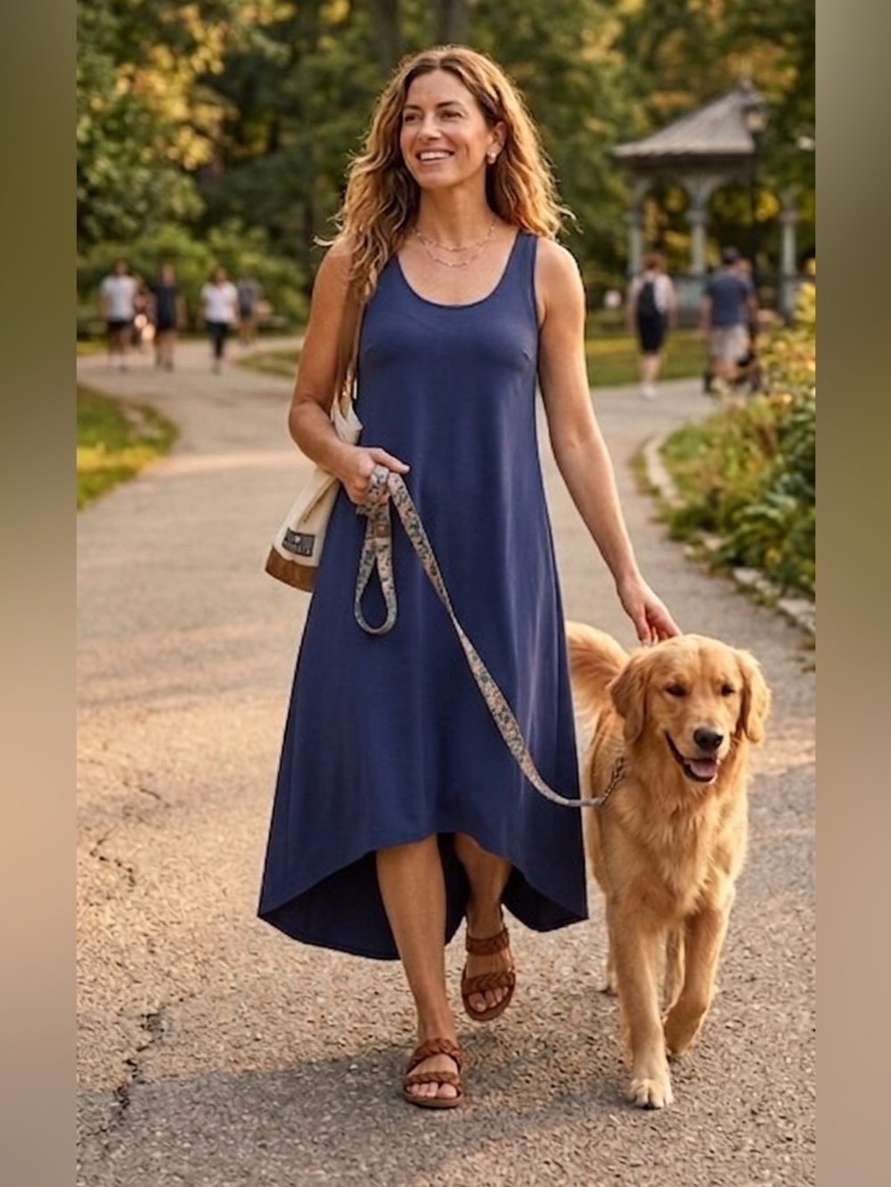 Althleta PRESIDIO TRAVELER MAXI DRESS Navy Blue size small athleisure casual